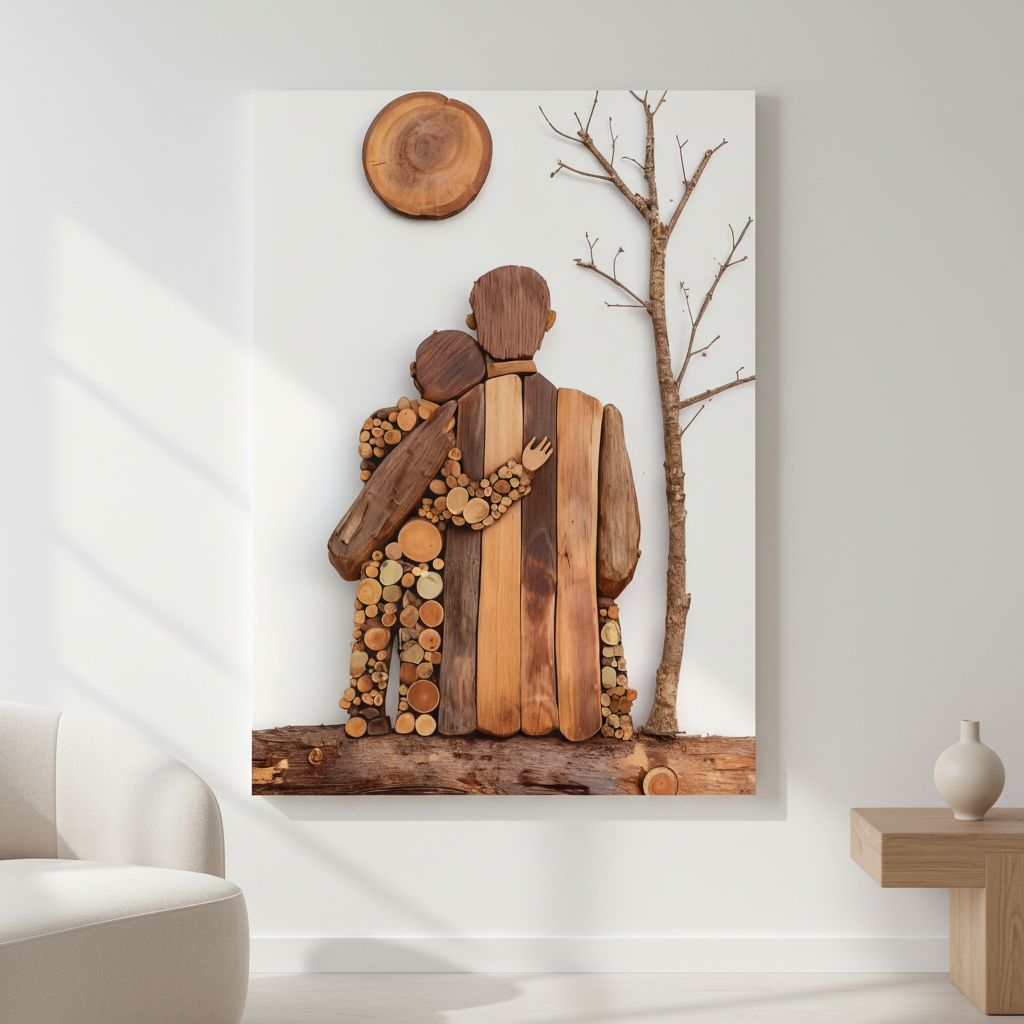 Rustic Family Love Art Printed Canvas