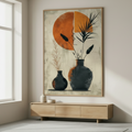 Abstract Vases & Sun Canvas Art