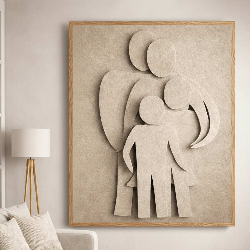 Minimalist Family Silhouette Canvas