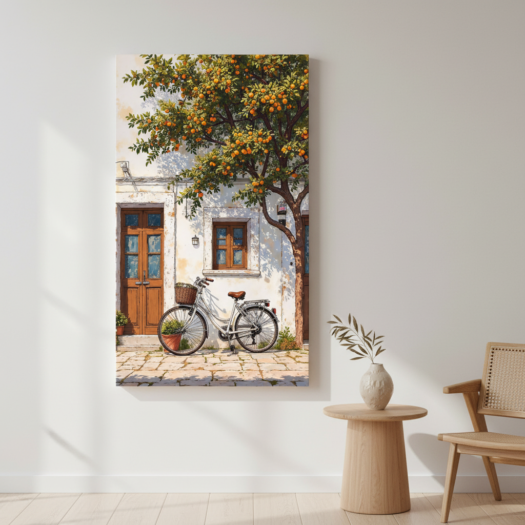 Mediterranean Orange Tree Canvas