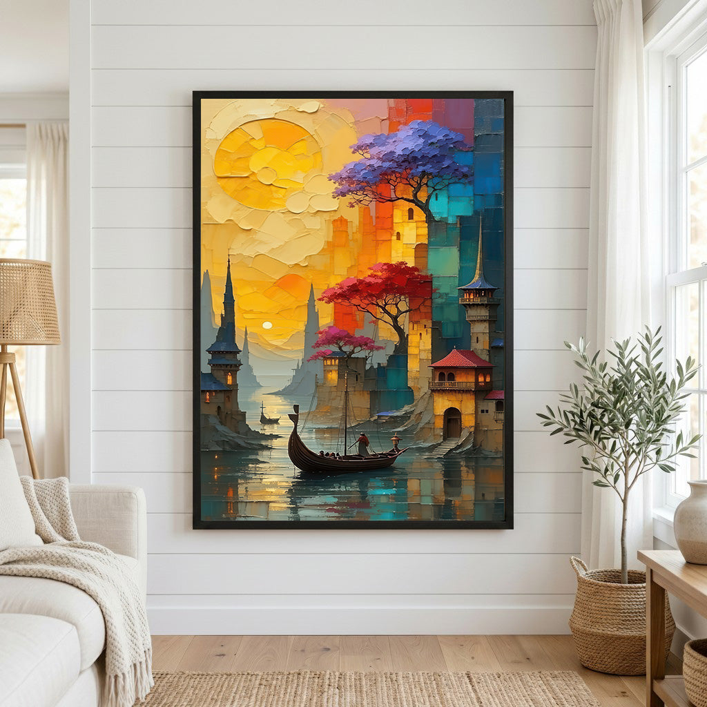 Golden City Voyage Canvas