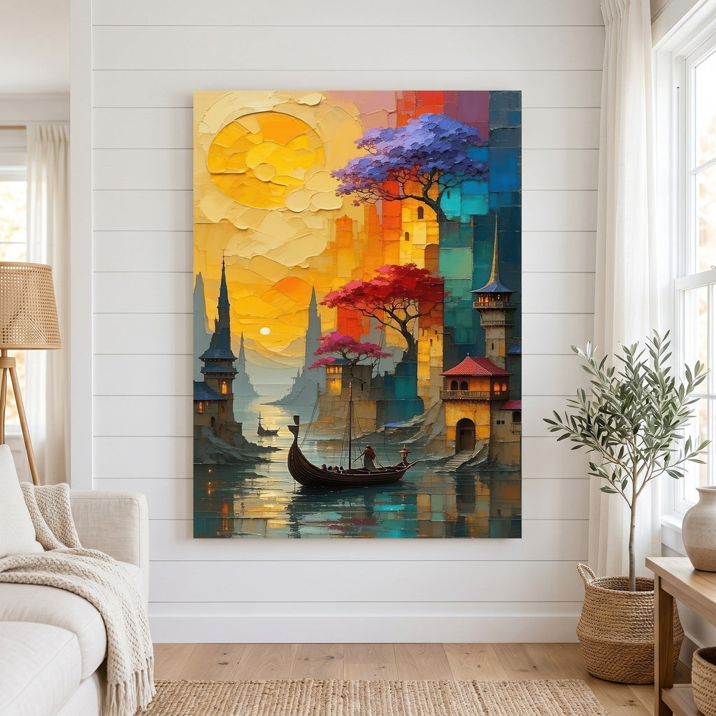 Golden City Voyage Canvas