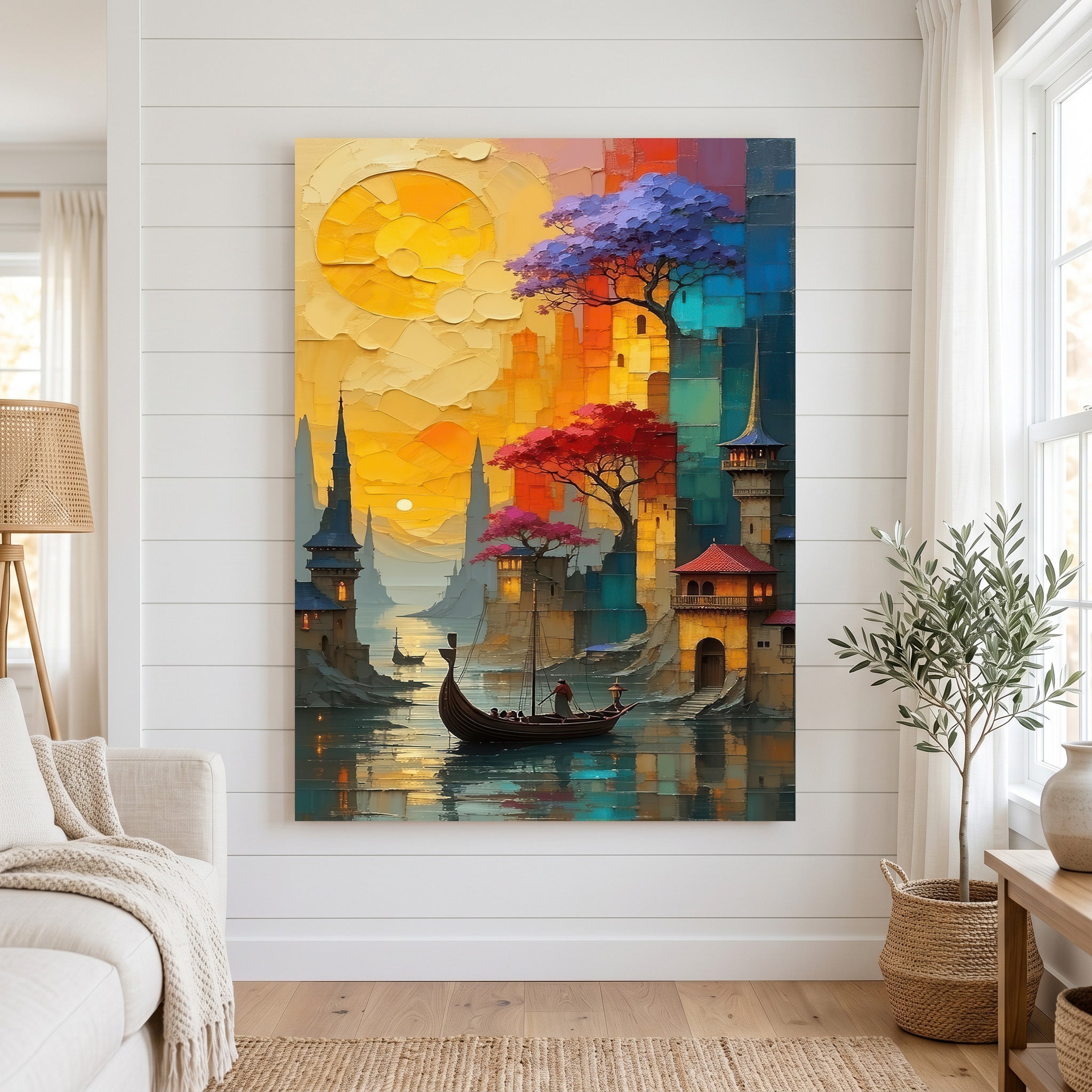 Golden City Voyage Canvas