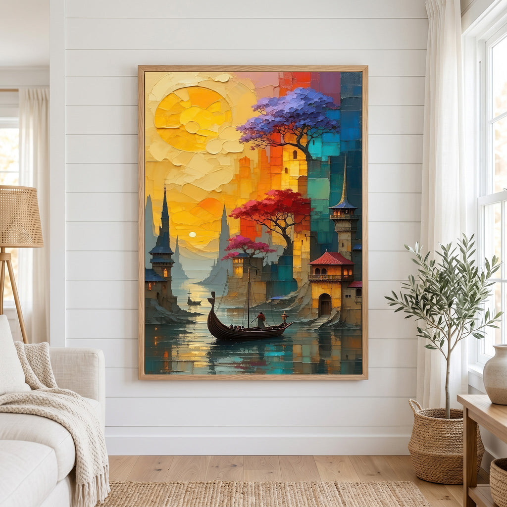 Golden City Voyage Canvas