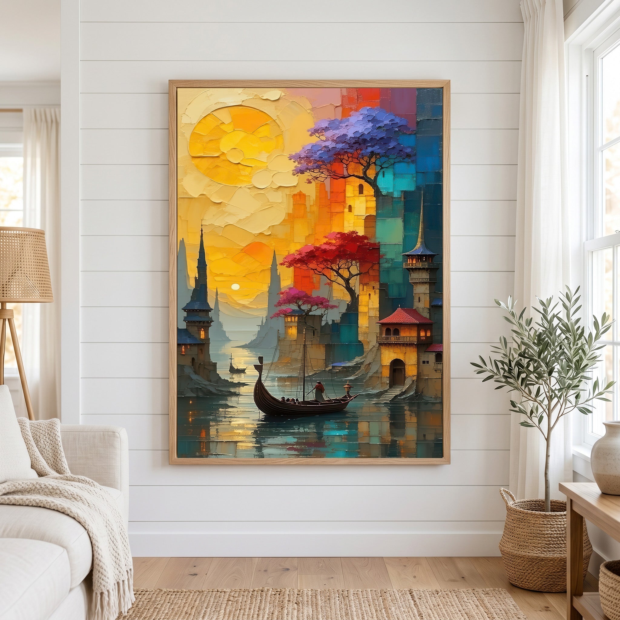 Golden City Voyage Canvas