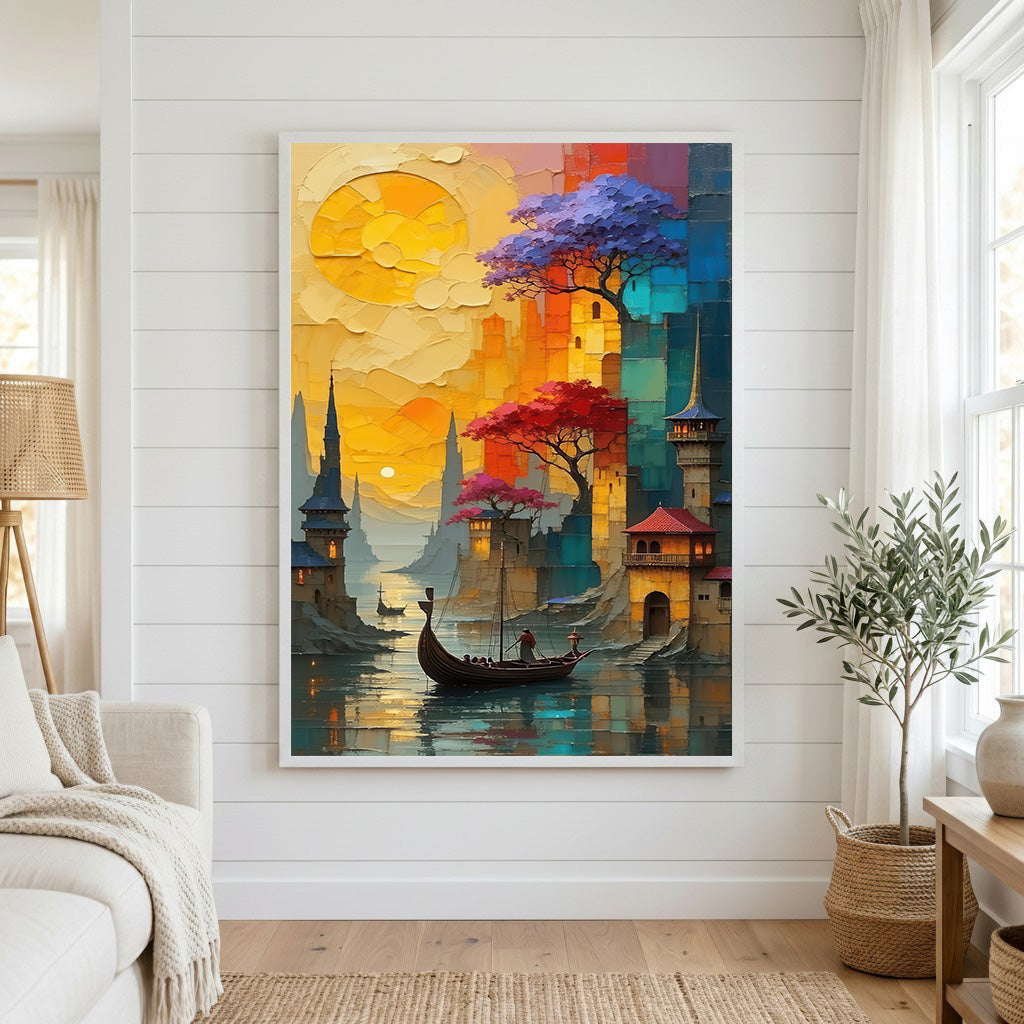 Golden City Voyage Canvas