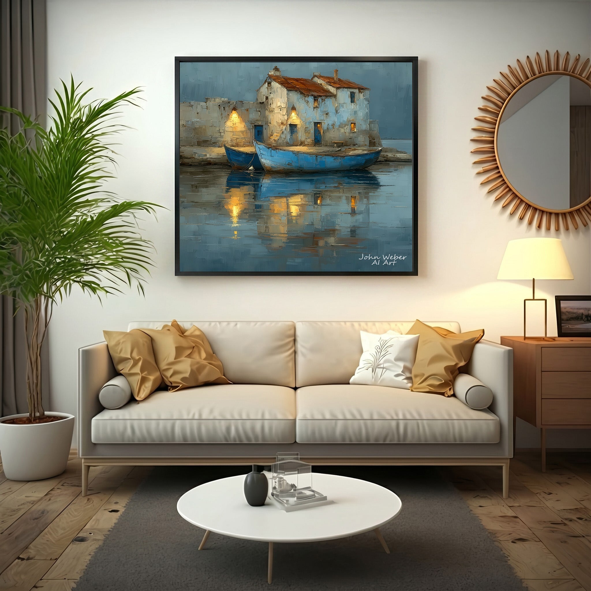 Coastal Harbor Canvas Art