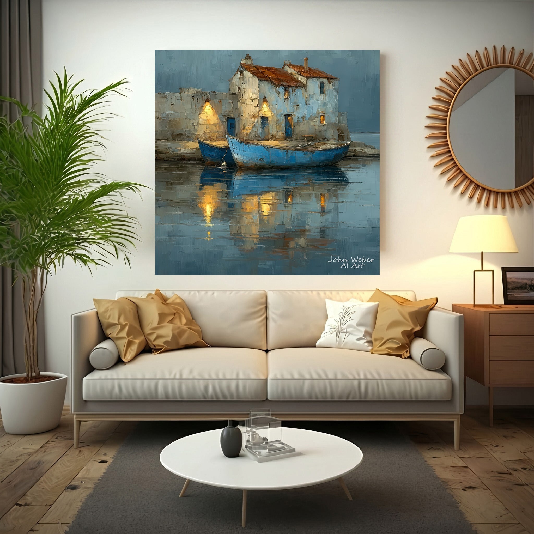 Coastal Harbor Canvas Art