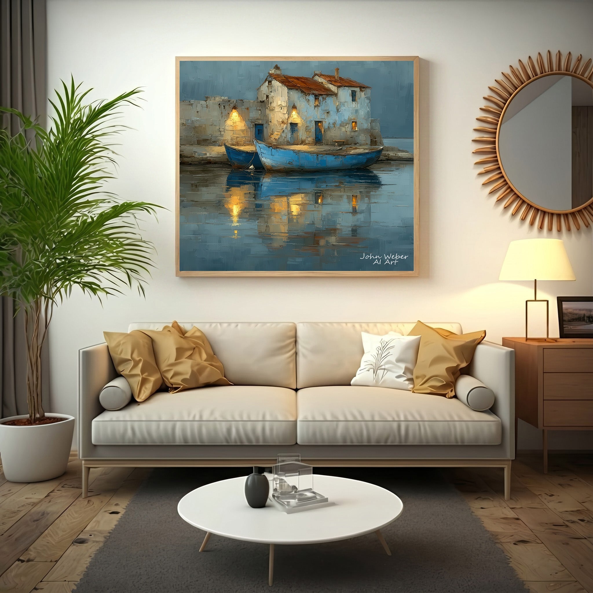 Coastal Harbor Canvas Art