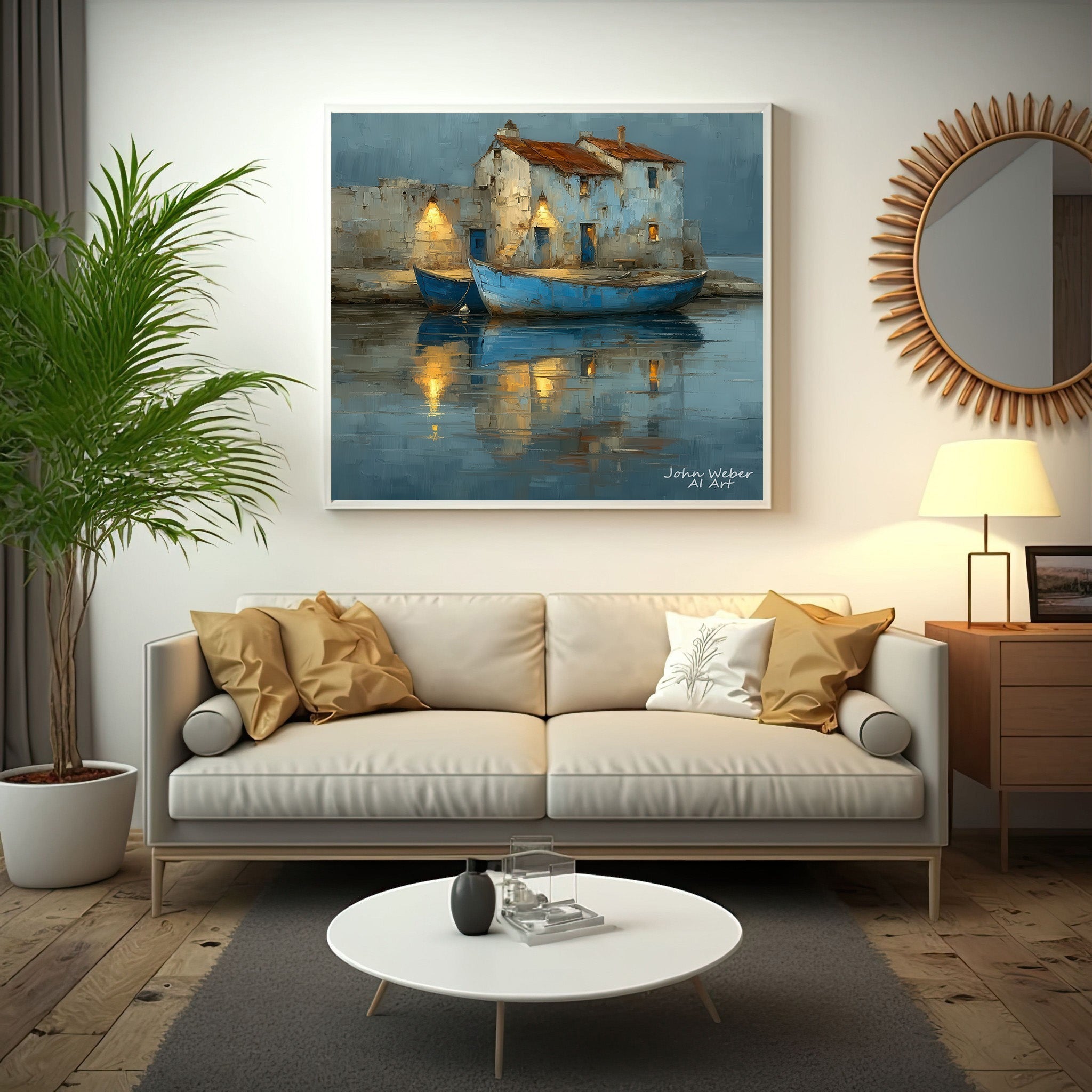 Coastal Harbor Canvas Art