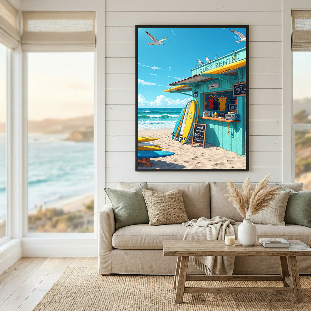 Surf Rental Beach Shack Canvas