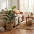 Tropical Palm Leaf Artificial Plant in Decorative Basket