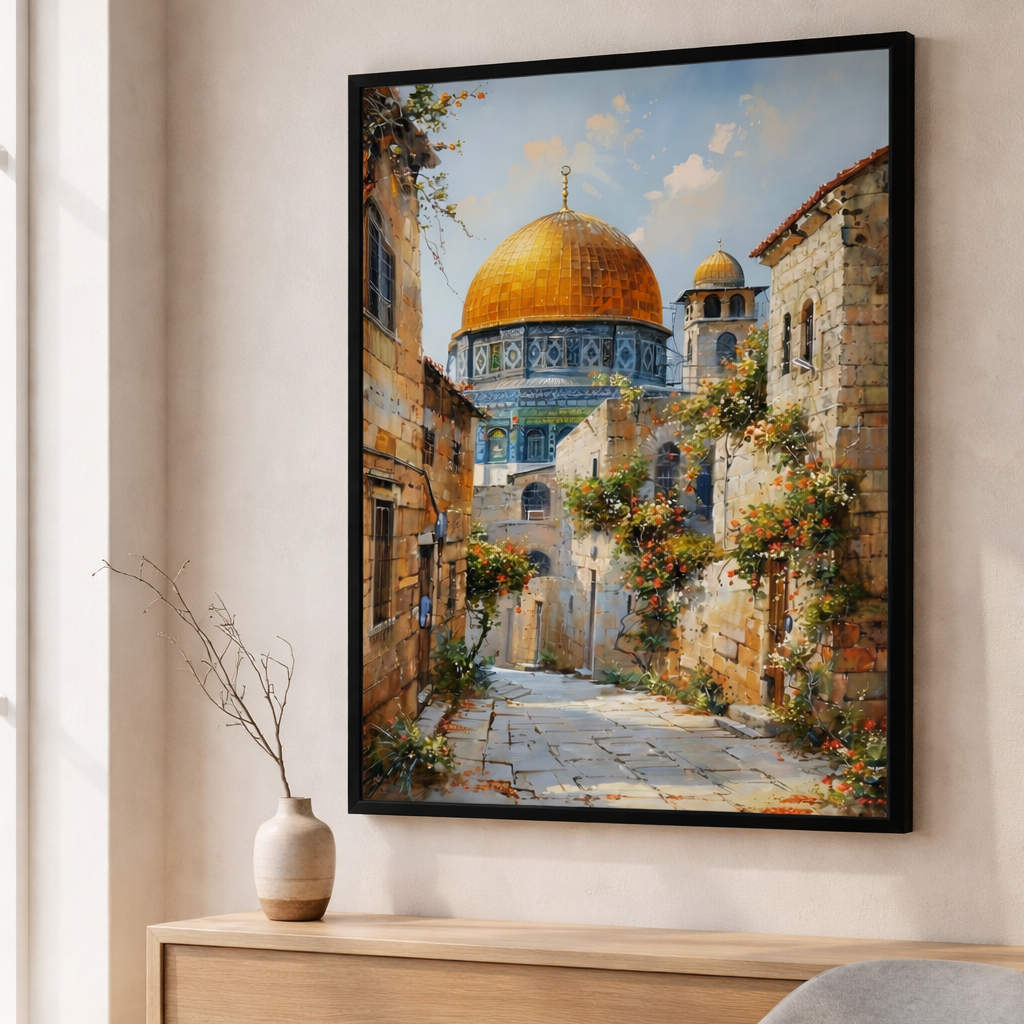 Masjed Al Aqsa Dome of the Rock Jerusalem Canvas Art