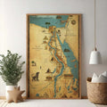 Vintage Egyptian Map Wall Art