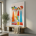 Colorful Friends Illustrated Canvas