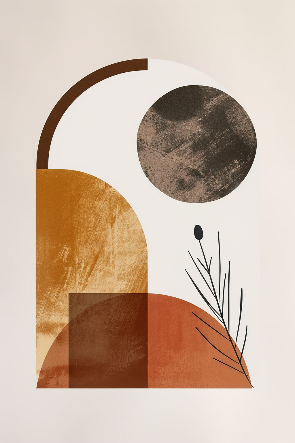 Abstract Geometric Composition Wall Art
