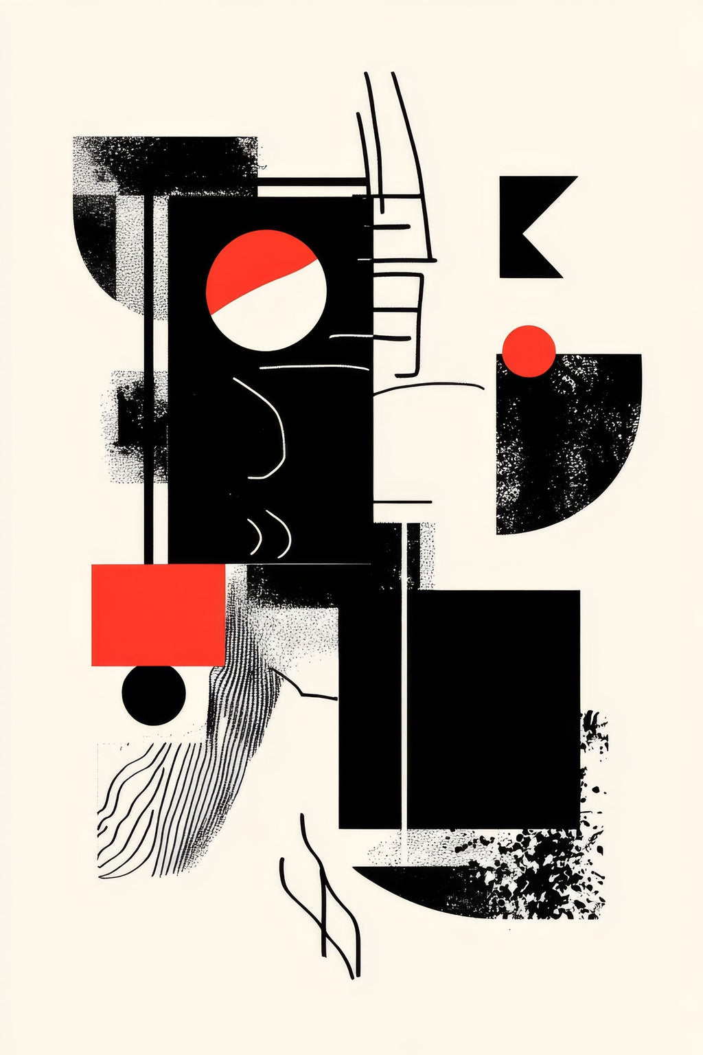 Abstract Geometric Composition Wall Art