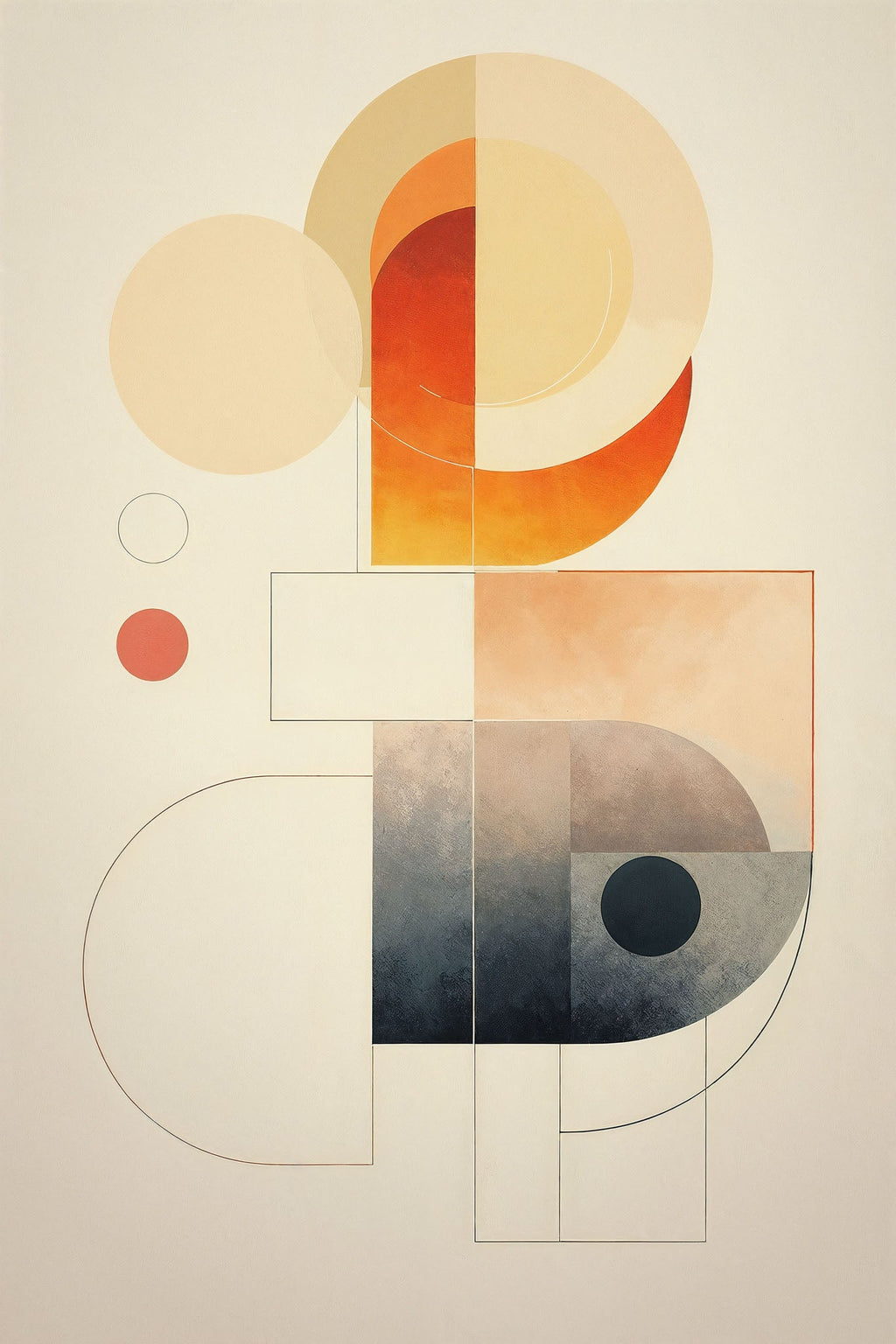 Abstract Geometric Composition Wall Art