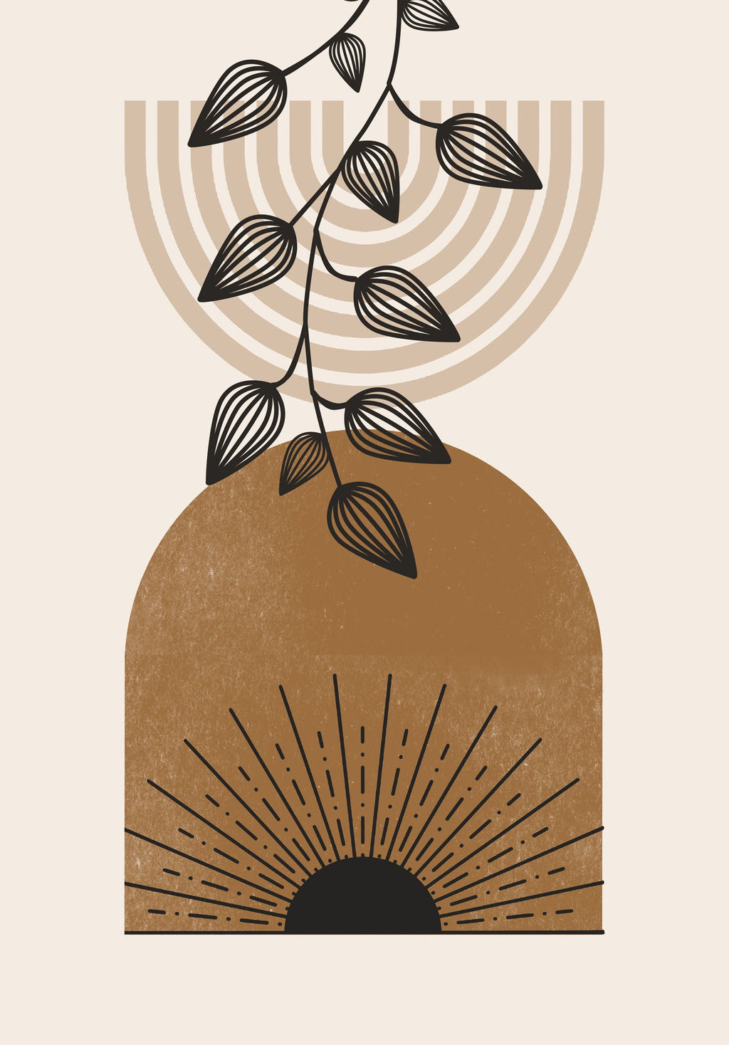 Abstract Botanical Arch Wall Art