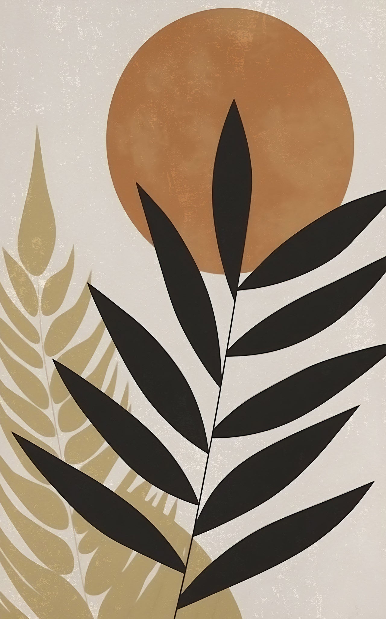 Abstract Botanical Sun Wall Art