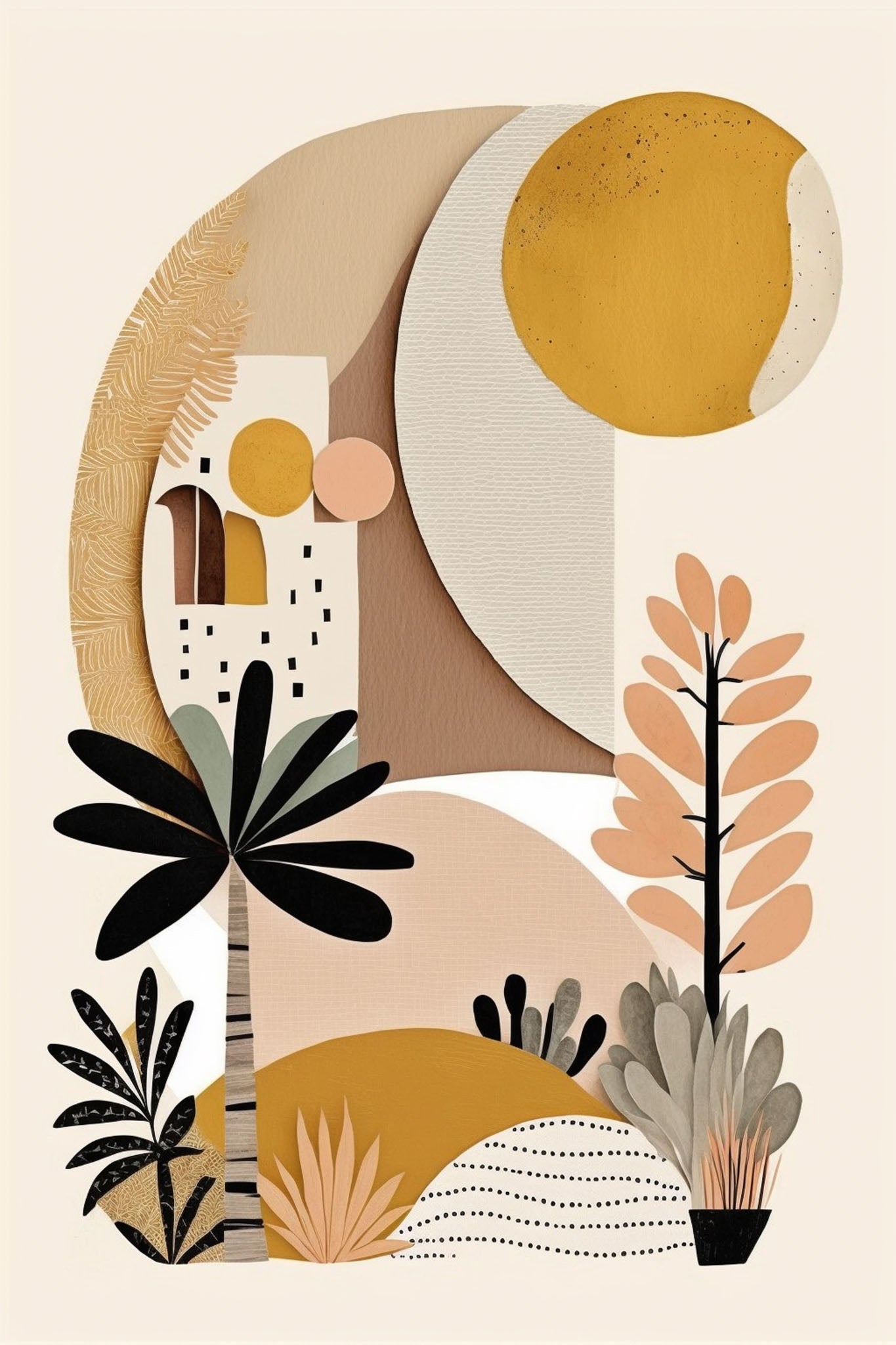 Abstract Desert Landscape Wall Art