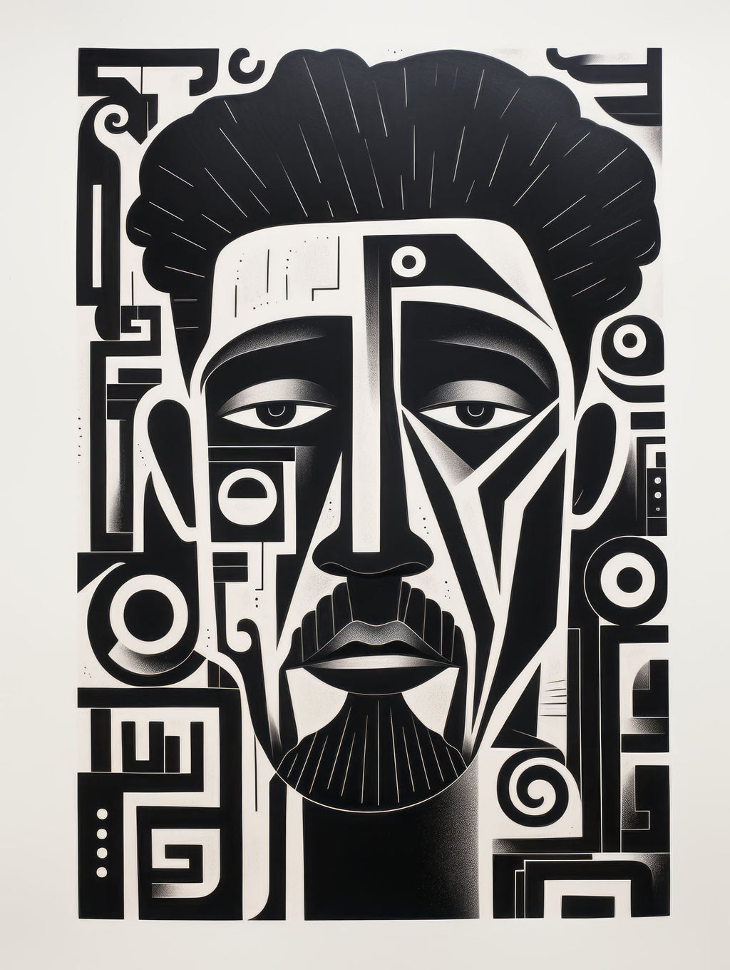Abstract Geometric Portrait Wall Art