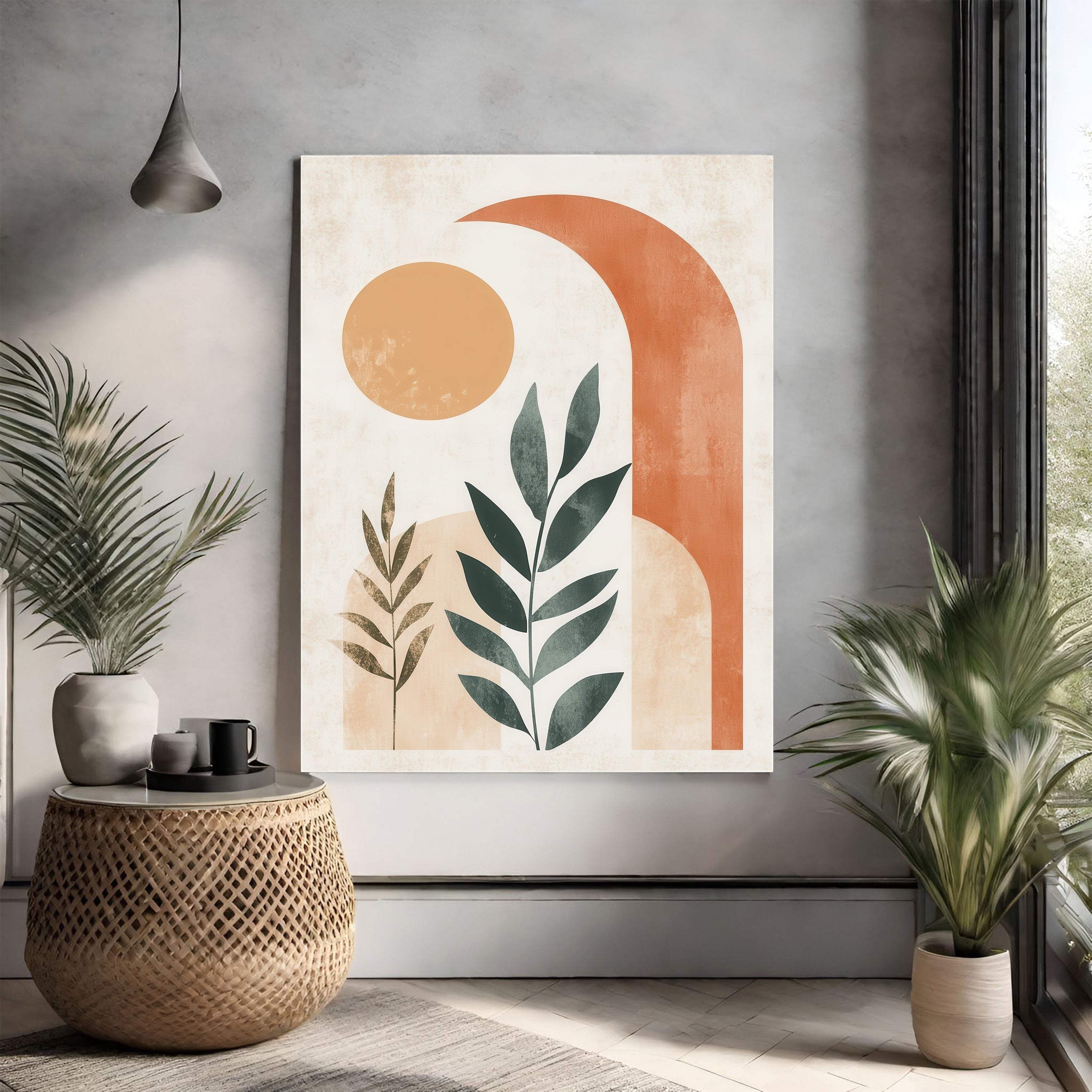 Abstract Botanical Archway Wall Art