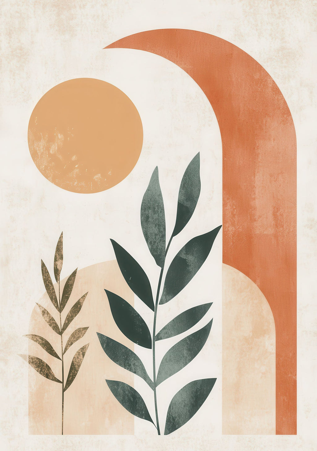 Abstract Botanical Archway Wall Art