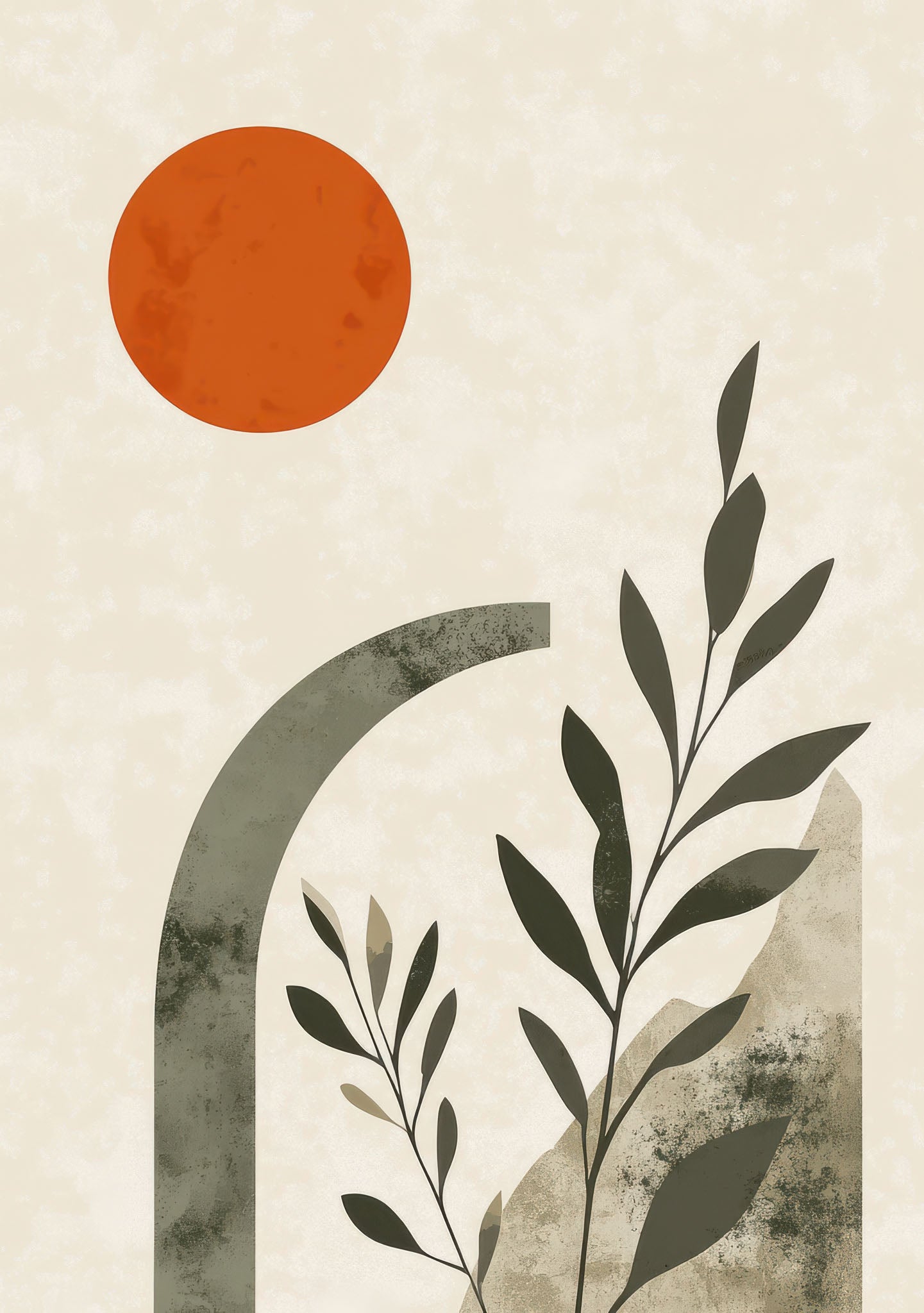 Abstract Botanical Archway Wall Art