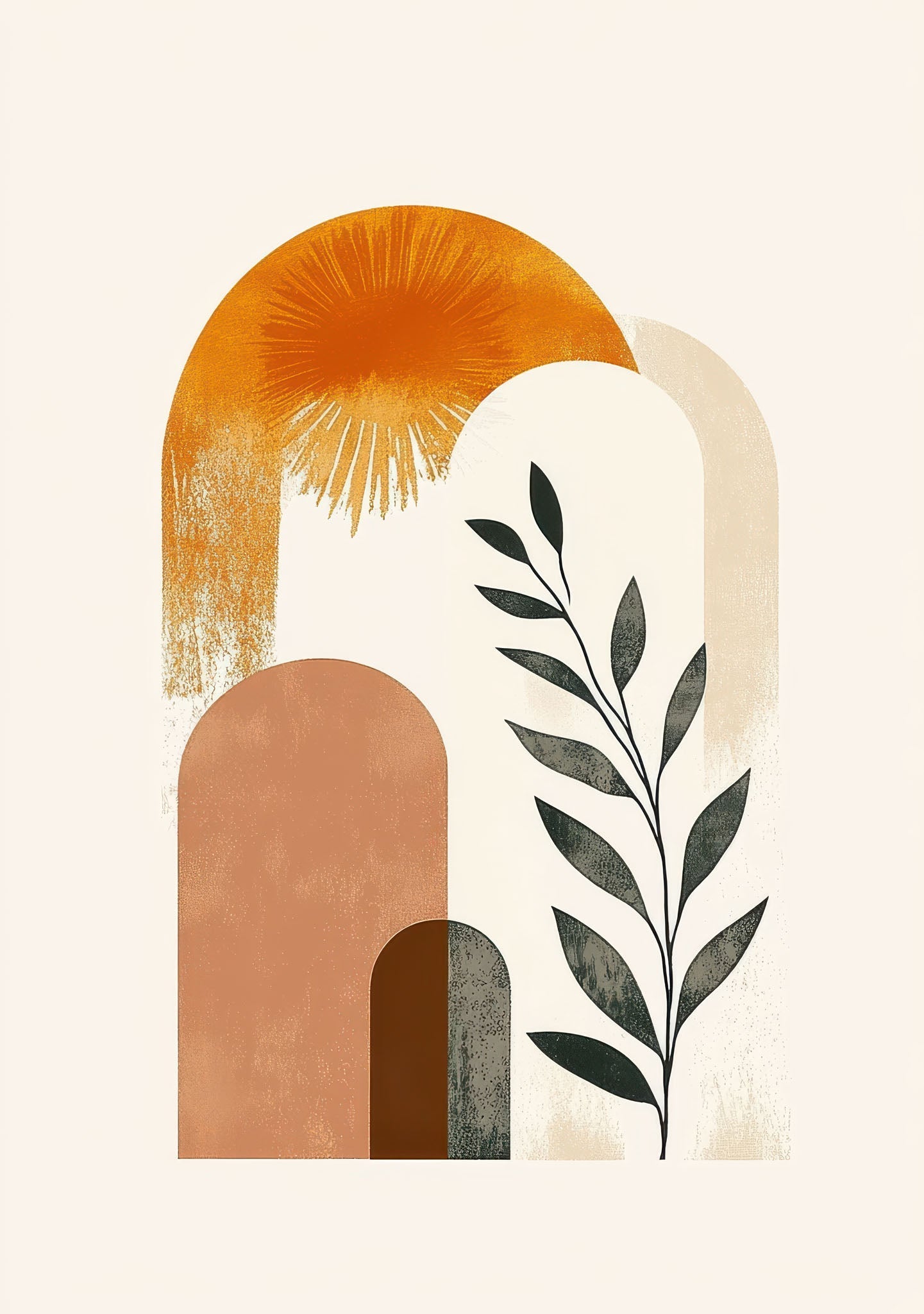 Abstract Arch Botanical Wall Art