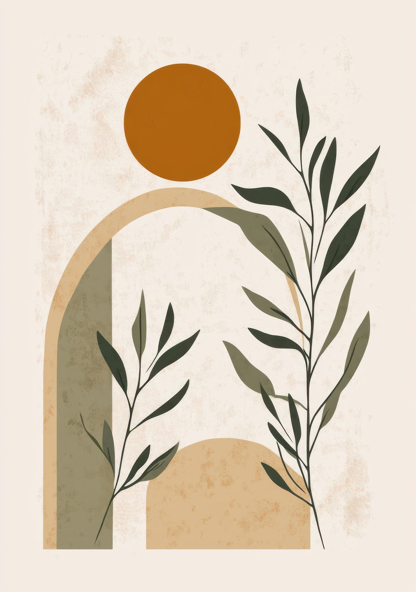 Abstract Botanical Archway Wall Art