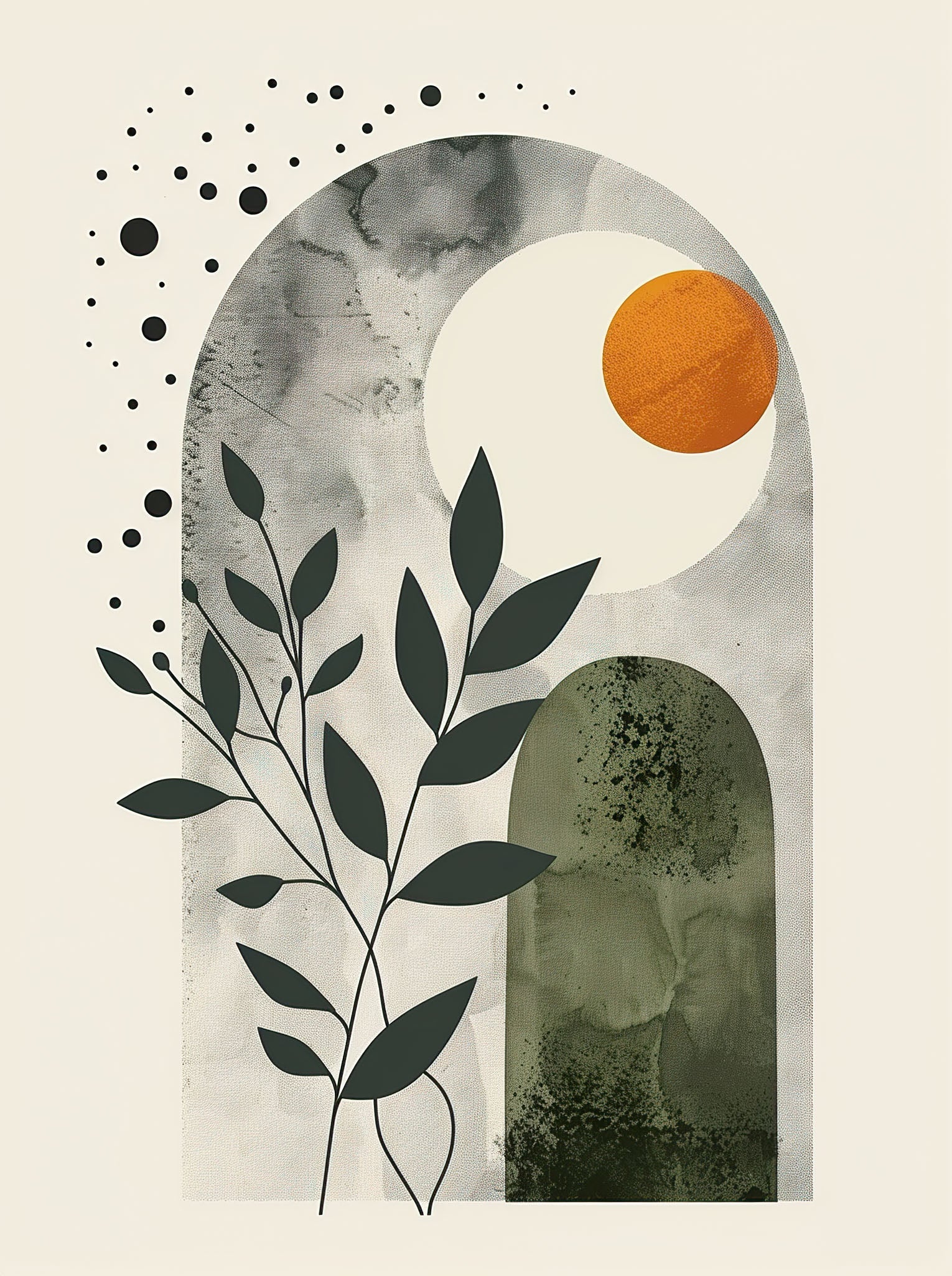 Abstract Arch Botanical Wall Art