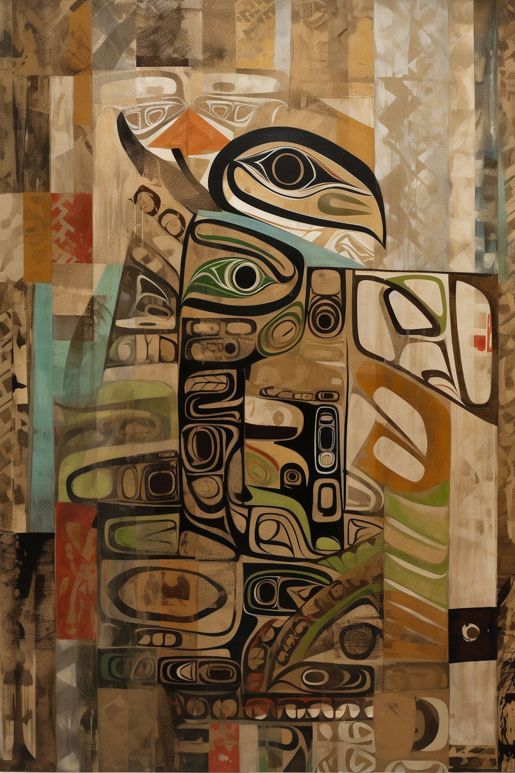 Abstract Tribal Art Wall Decor