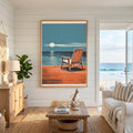 Coastal Adirondack Chair Art Print