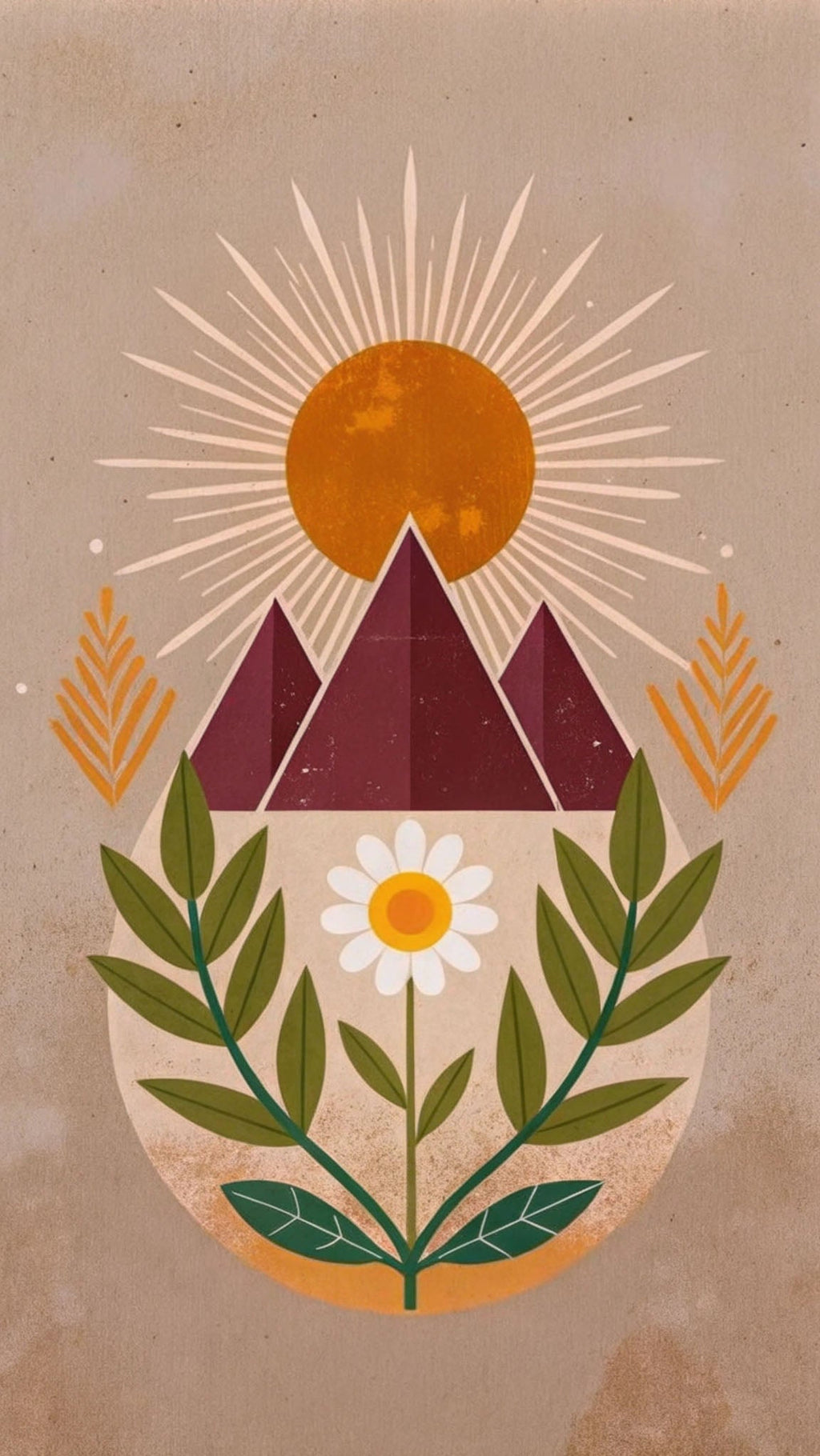 Bohemian Mountain Landscape Wall Art