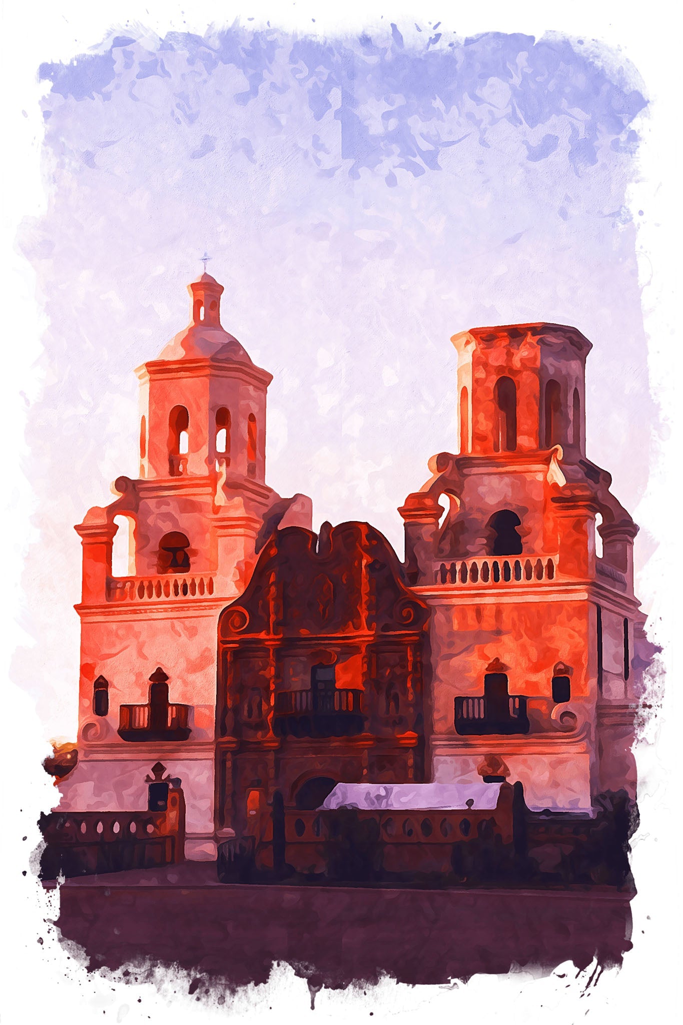 Abstract Architectural Building Artwork