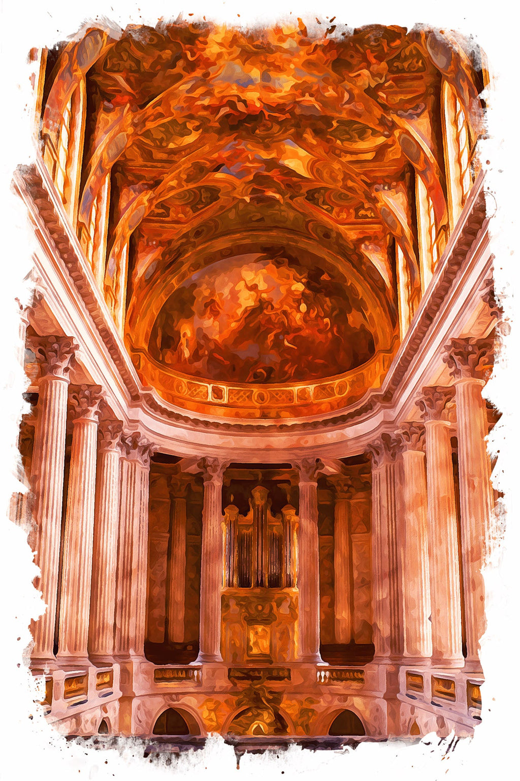 Baroque Church Interior Artwork