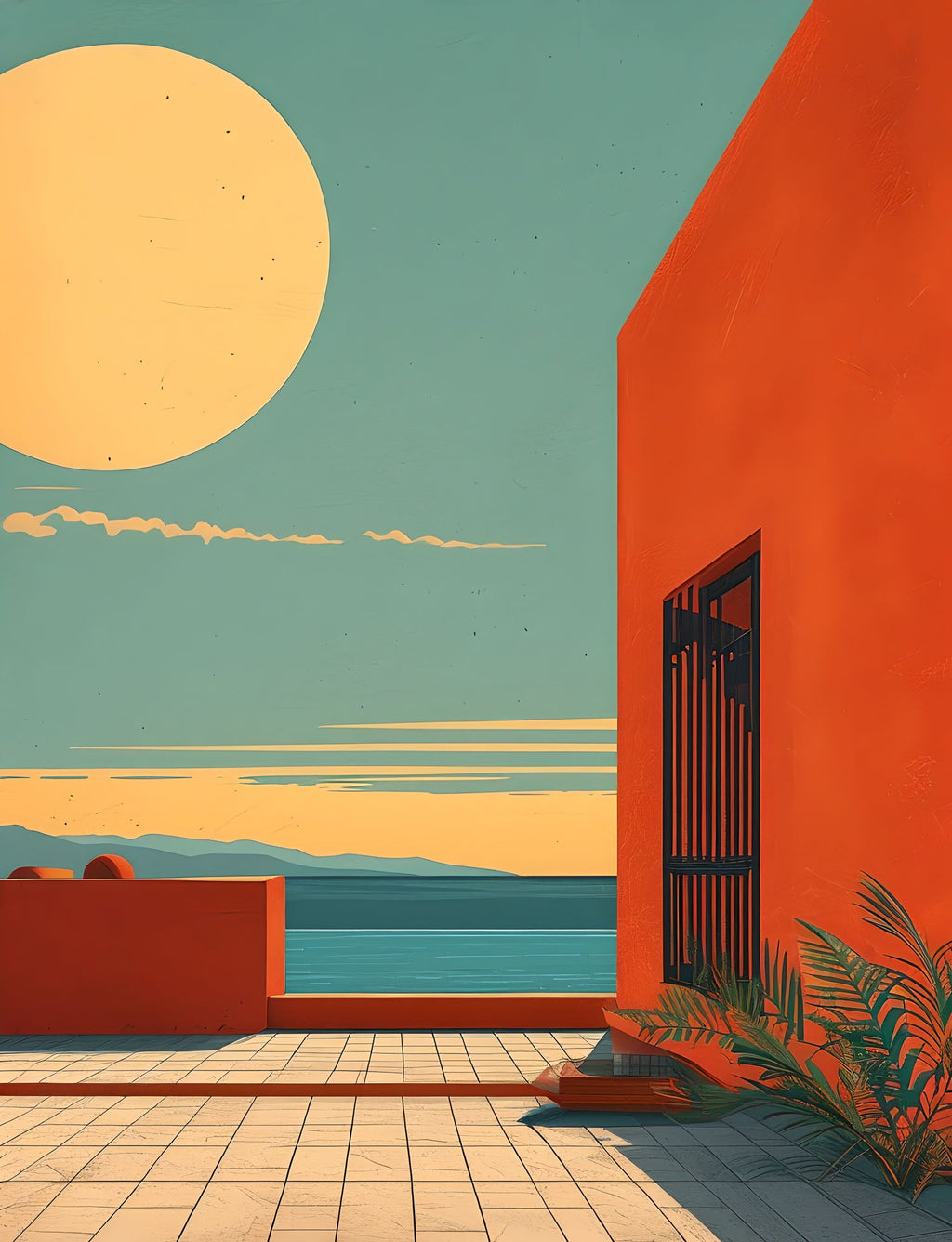 Coastal Sunset Archway Wall Art