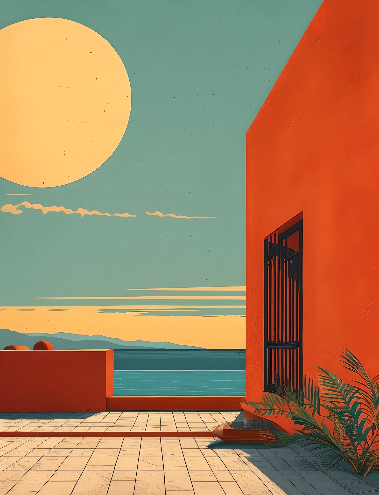 Coastal Sunset Archway Wall Art