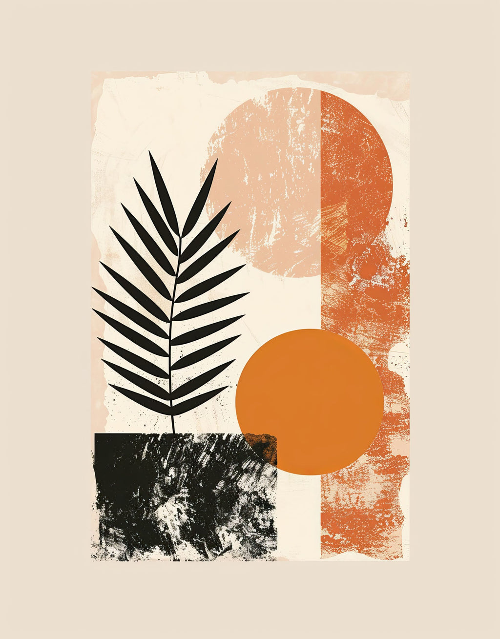 Abstract Botanical Geometric Wall Art