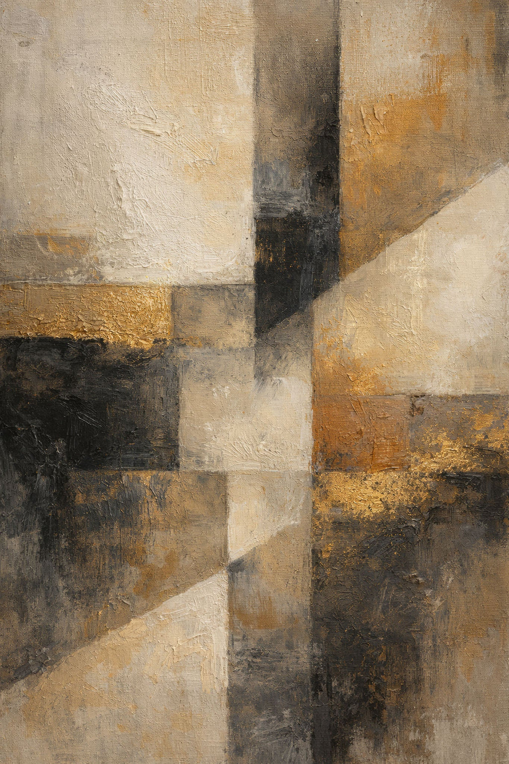 Abstract Geometric Textured Wall Art