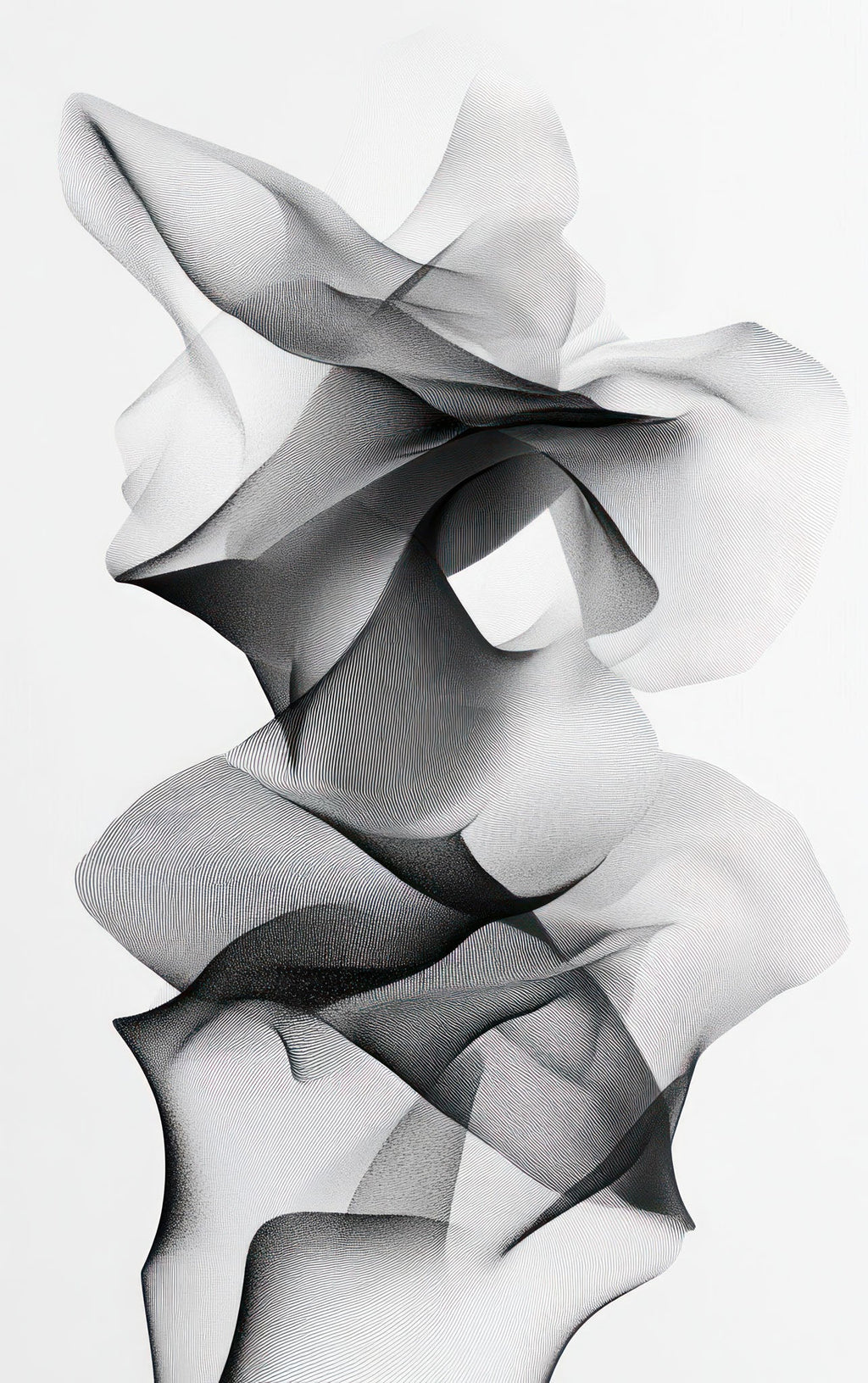 Abstract Flowing Line Art Print