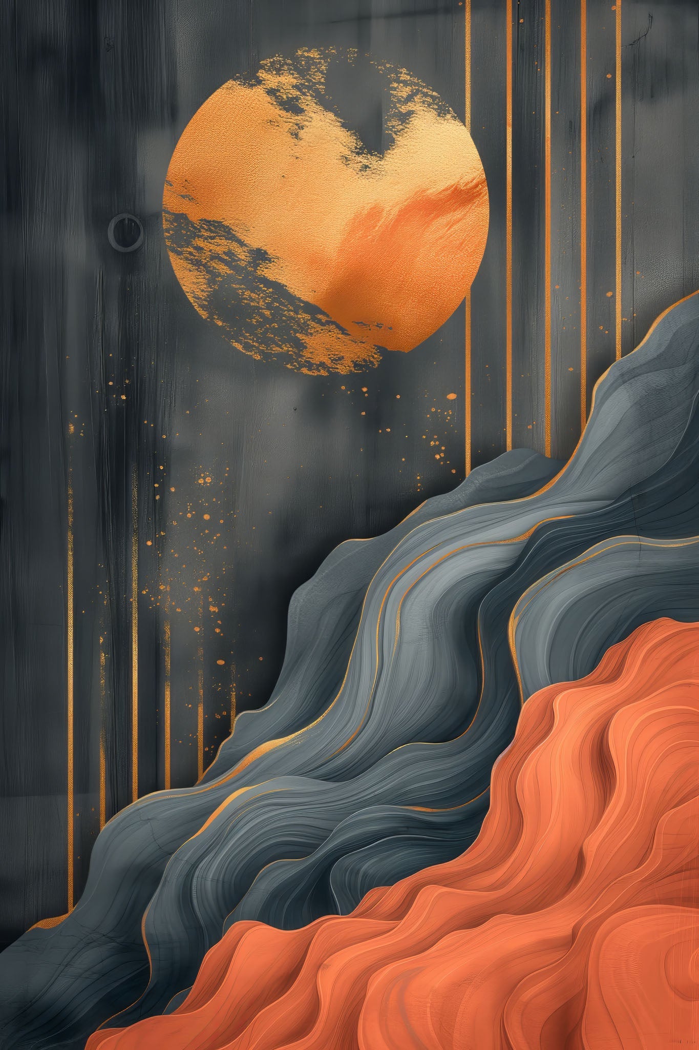 Abstract Mountain Landscape Wall Art