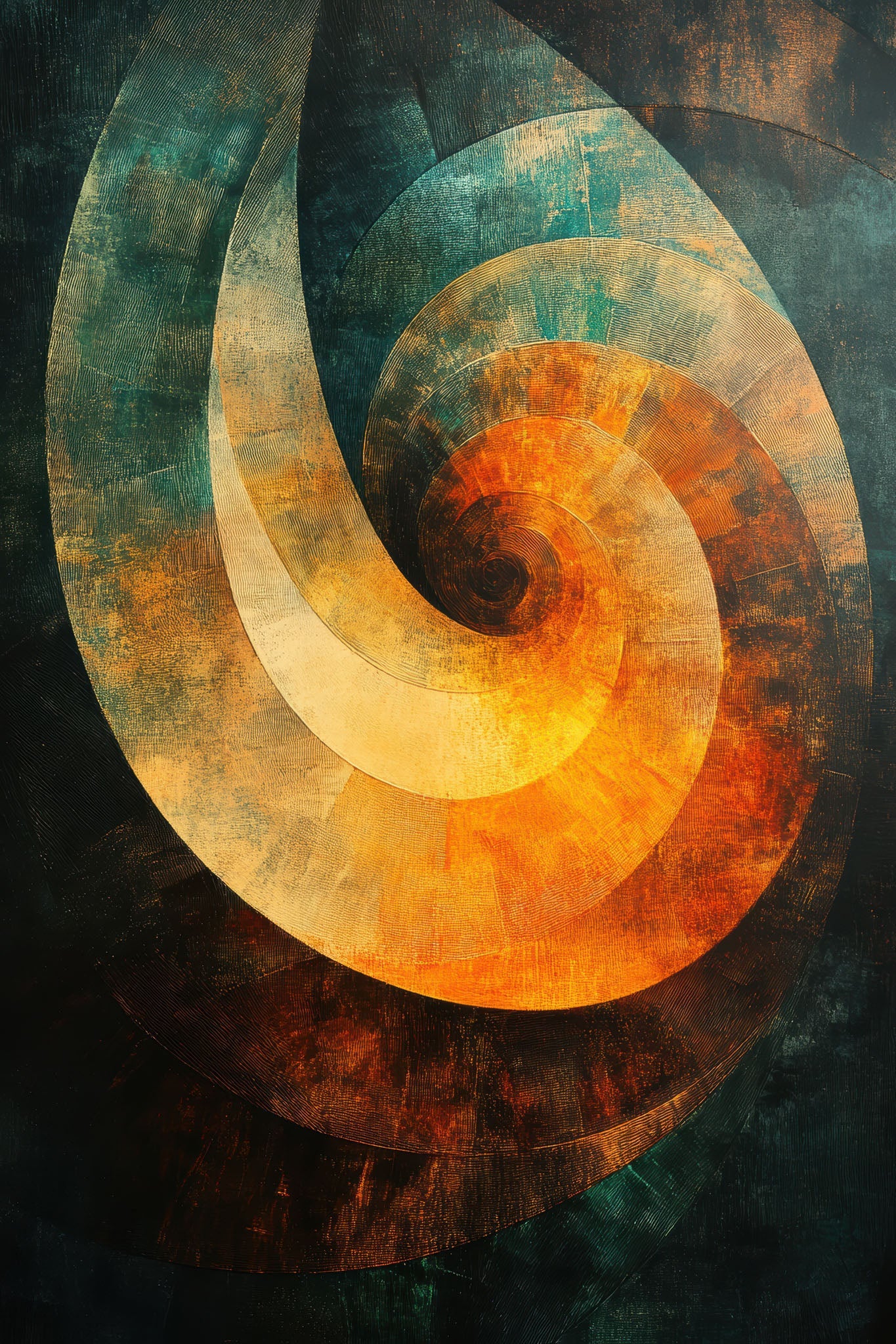 Abstract Spiral Wall Art