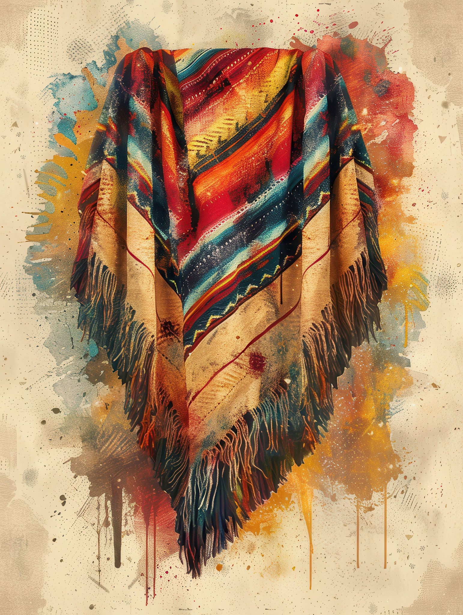 Bohemian Fringe Throw Blanket