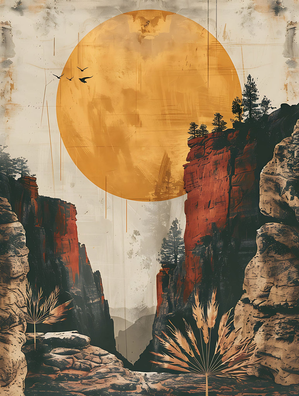 Canyon Sunset Overlook Wall Art