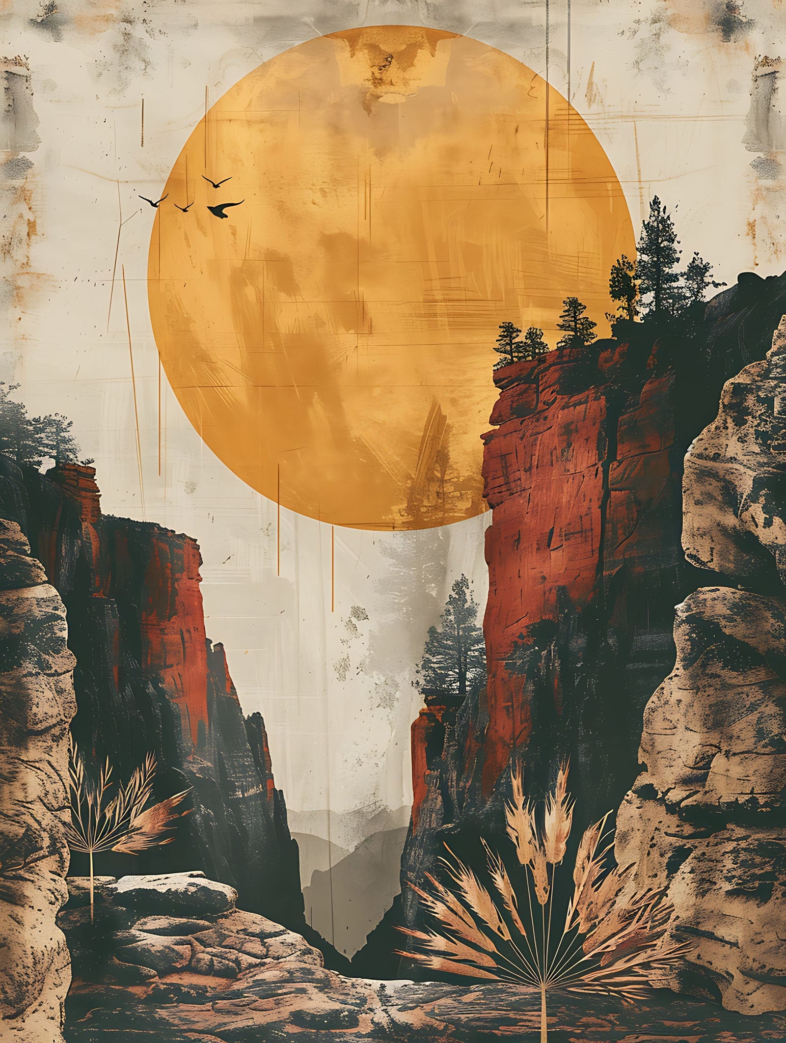 Canyon Sunset Overlook Wall Art