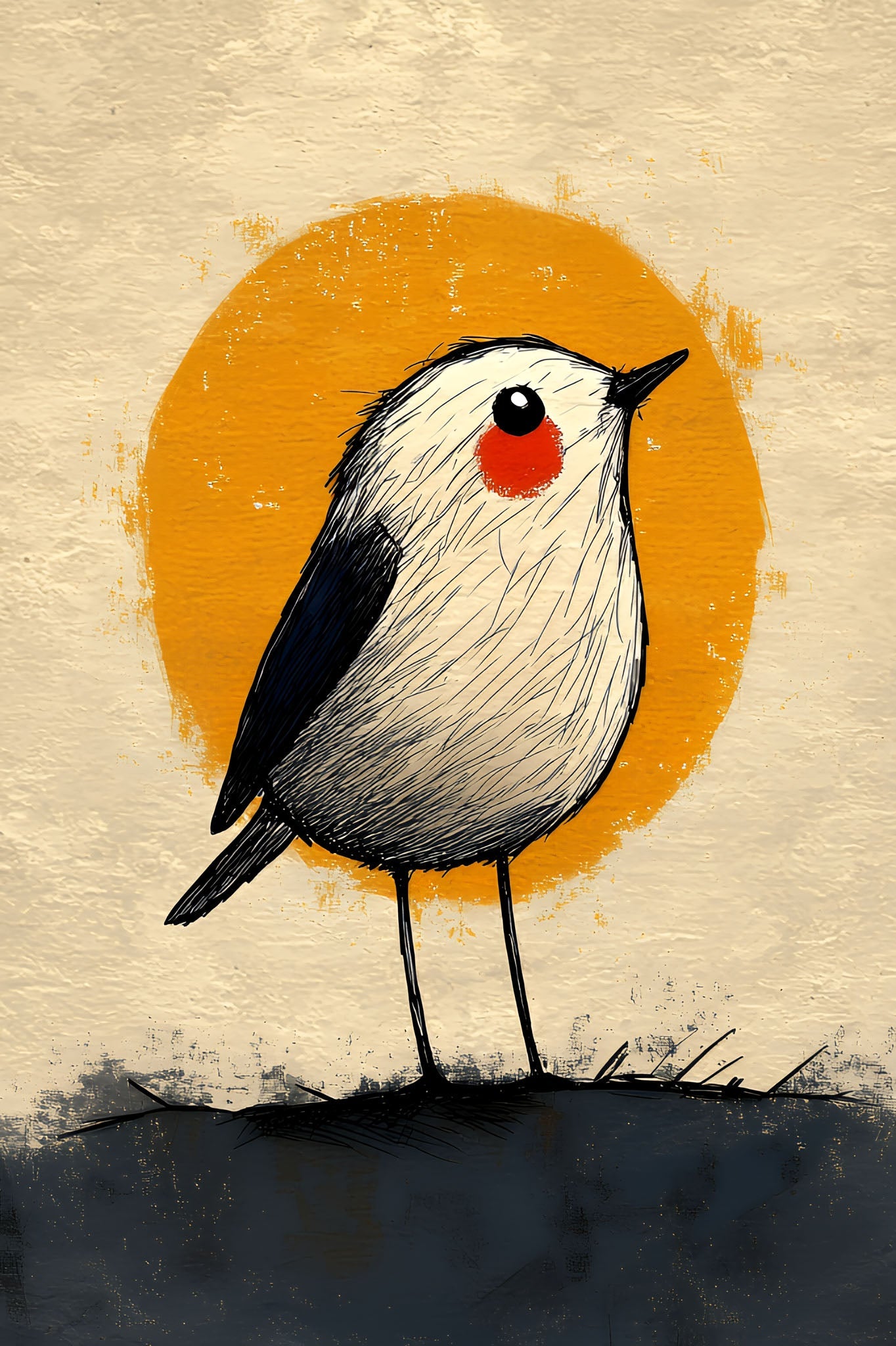 Whimsical Bird Art Print