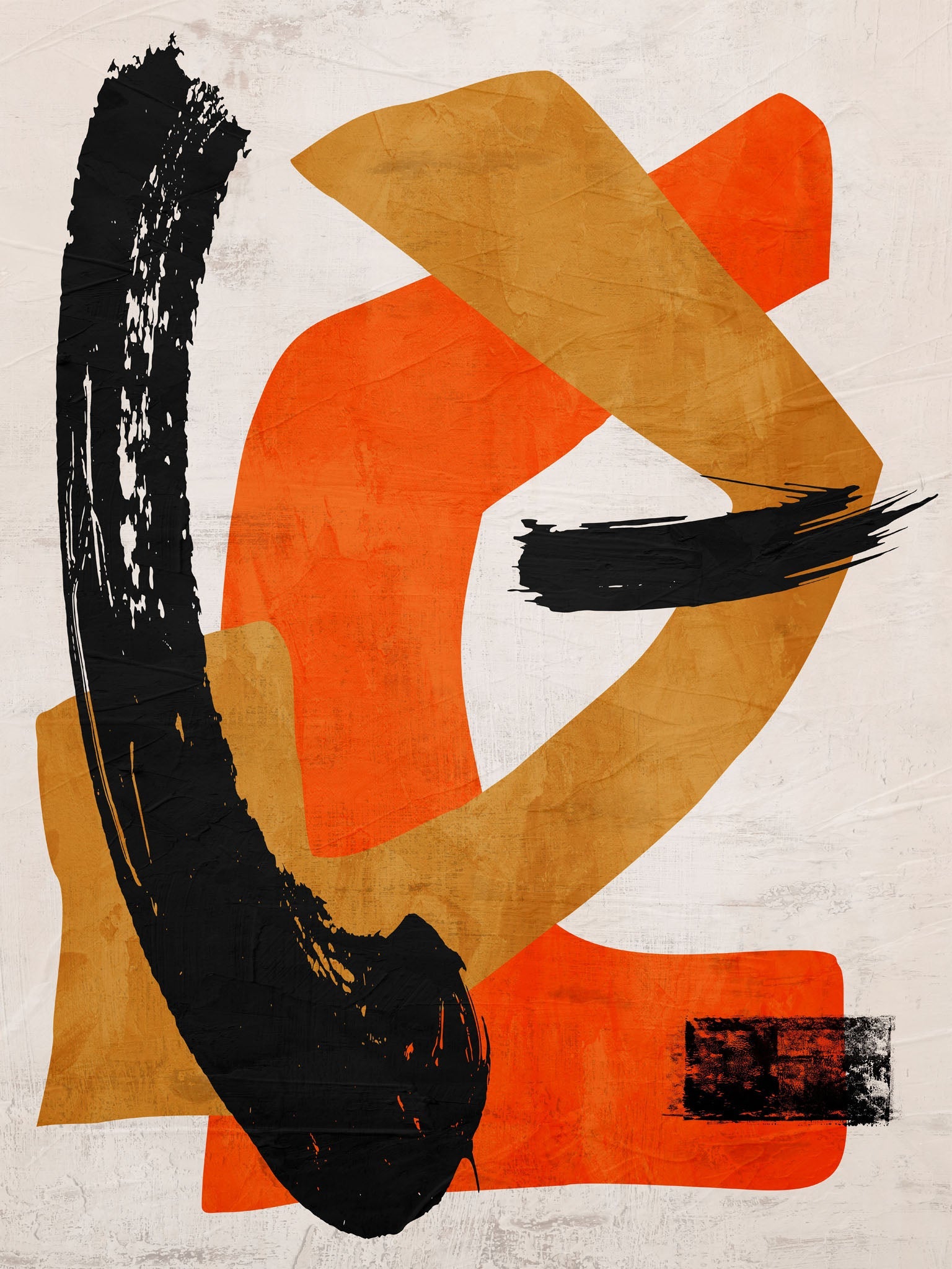 Abstract Brushstroke Wall Art