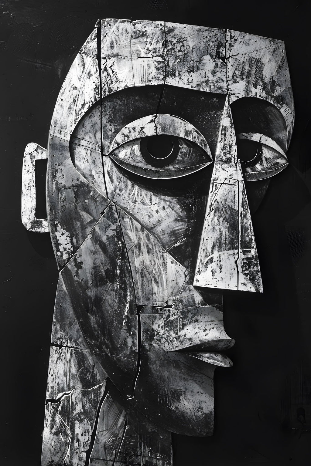 Abstract Face Wall Art